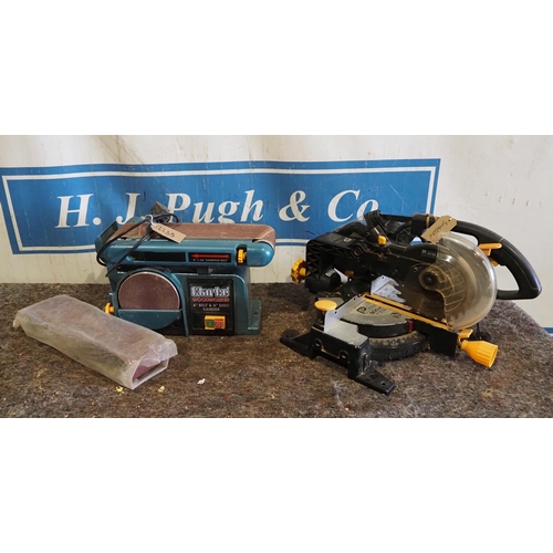 555 - Clarke belt and disc sander and Pro performance mitre saw