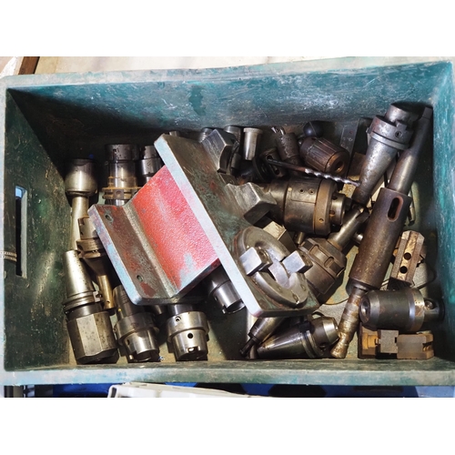 801 - Box of engineering tooling to include mostly collets