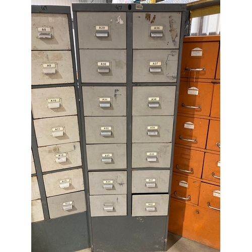 810 - 14 Drawer industrial cabinet 60