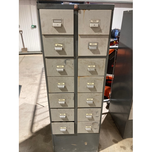 813 - 14 Drawer industrial cabinet 60