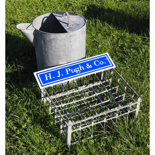 789 - Galvanised bucket and tray