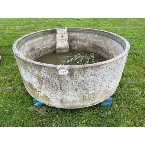 922 - Concrete circular trough 6ft diameter suitable for olive tree planter