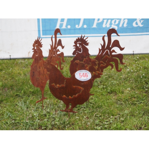 546 - Chicken stake signs