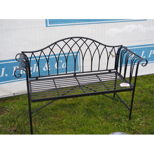 548 - Black bench 4ft