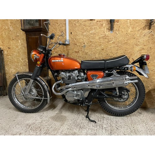 929 - Honda CL450 motorcycle. 1971.
Frame No. CL450-4116491
Engine No. CL450E-4116582
Engine turns over wi... 