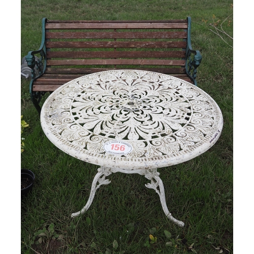 156 - Garden bench and table