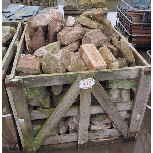 477 - Stillage of rockery stone