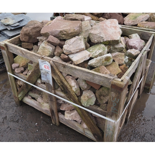 478 - Stillage of rockery stone