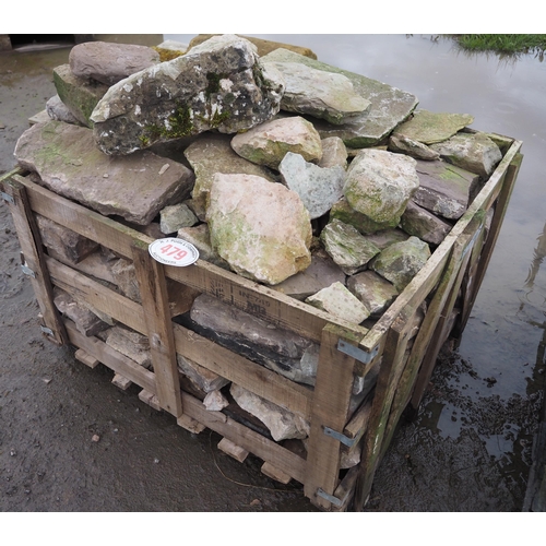 479 - Stillage of rockery stone