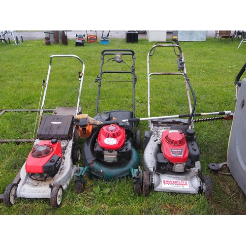 507 - Long reach hedgecutter and 3 mowers