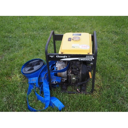 580 - Diesel water pump. Key in office