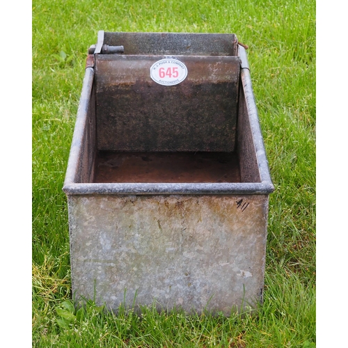 645 - Galvanised water trough 3ft x 2