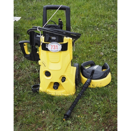 731 - Karcher pressure washer. Manual in office