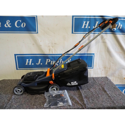 3087 - New 36v Cordless lawn mower 2.0ah li-ion battery, boxed