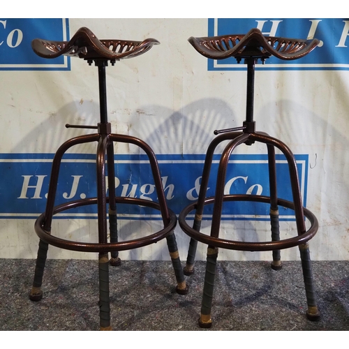 3109 - Pair of heavy duty tractor seat stools