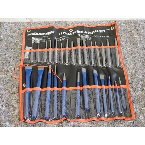 3155 - 28 Piece chisel and punch set