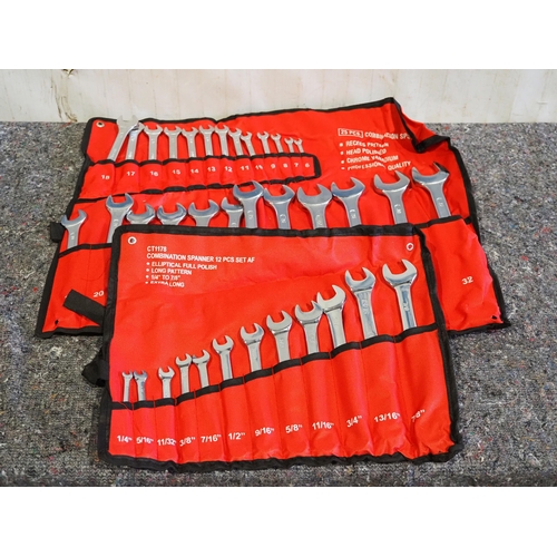 3163 - Sets of spanners, 25 piece and 12 piece