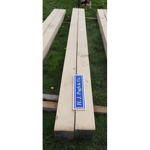 959 - Oak beams 3.65m x150x150 - 2