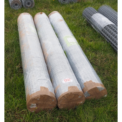 1337 - Hot dipped welded wire mesh *seconds, 1.83m x25x25mm 16g - 15m rolls - 3