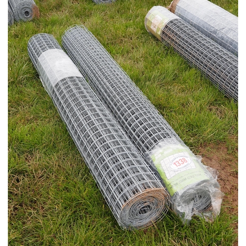 1338 - Hot dipped welded wire mesh *seconds, 1.83m x50x50mm 12g - 12.5m rolls - 2