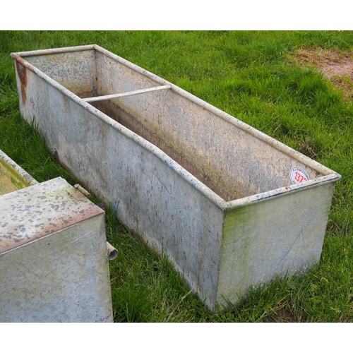 1372 - Galvanised water trough 6ft