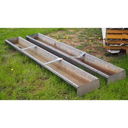 1388 - Galvanised feed troughs 9ft - 2