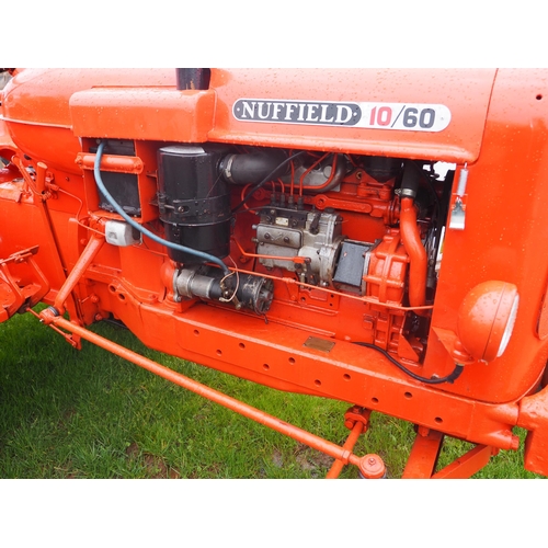1552 - Nuffield 10/60 tractor, 1966. Restored. All works as it should but steering is stiff. Reg. VAM 952D.... 