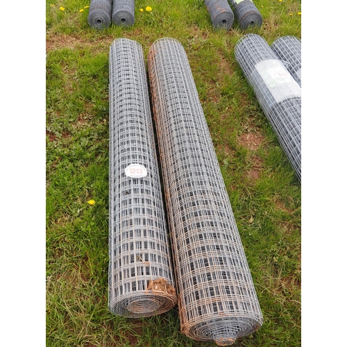 1213 - Hot dipped welded wire mesh *seconds, 1.83m x50x50mm 14g - 15m rolls - 2