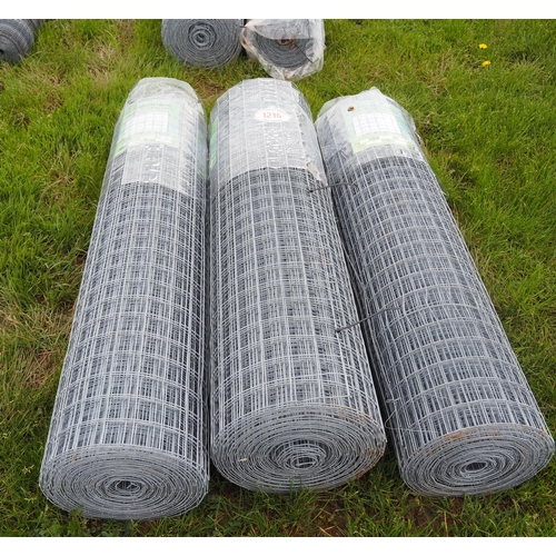 1216 - Hot dipped welded wire mesh *seconds, 1.22m x50x50mm 14g - 25m rolls - 2