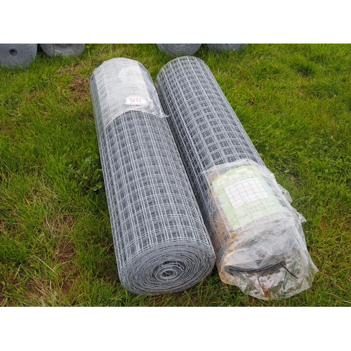 1217 - Hot dipped welded wire mesh *seconds, 1.22m x50x50mm 14g - 25m rolls - 3