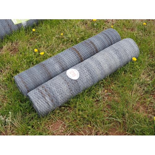 1219 - Galvanised wire netting *seconds 0.9m x 13mm hole - 50m rolls - 2