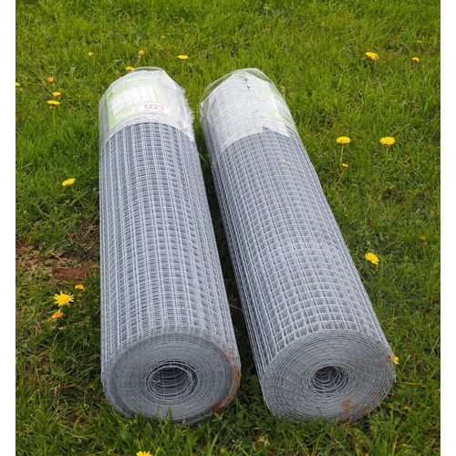 1223 - Hot dipped welded wire mesh *seconds, 1.22m x25x25mm 16g - 20m rolls - 2