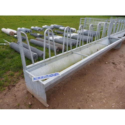 1227 - Galvanised tombstone feeder 14ft