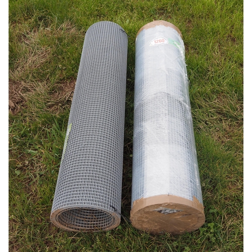 1260 - Hot dipped welded wire mesh *seconds, 1.22m x13x13mm 16g - 10m rolls - 2