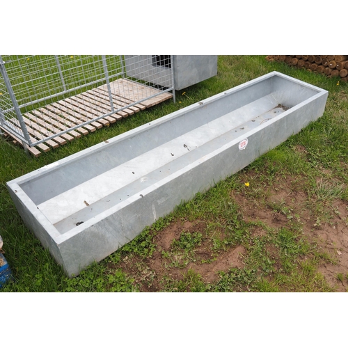 1276 - Galvanised trough 9ft