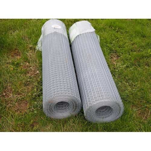 1291 - Hot dipped welded wire mesh *seconds, 1.22m x25x25mm 16g - 20m rolls - 2