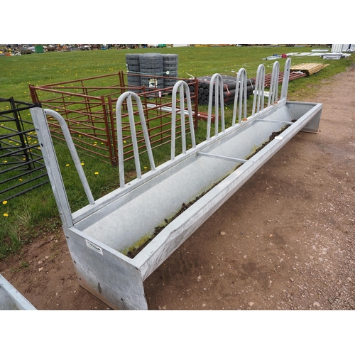 1302 - Galvanised tombstone feeder 14ft