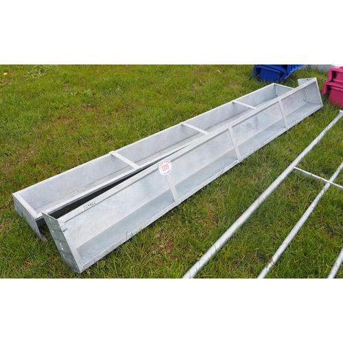 1319 - Galvanised feed trough 9ft - 2