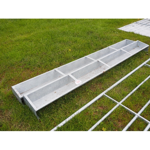 1322 - Galvanised feed troughs 9ft - 2