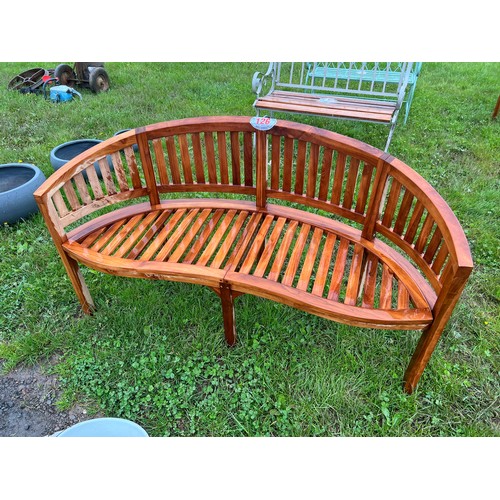 126 - Curved wooden bench AF