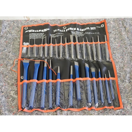 824 - 28 Piece chisel and punch set