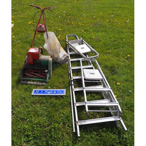 717 - Ladders and cylinder mower