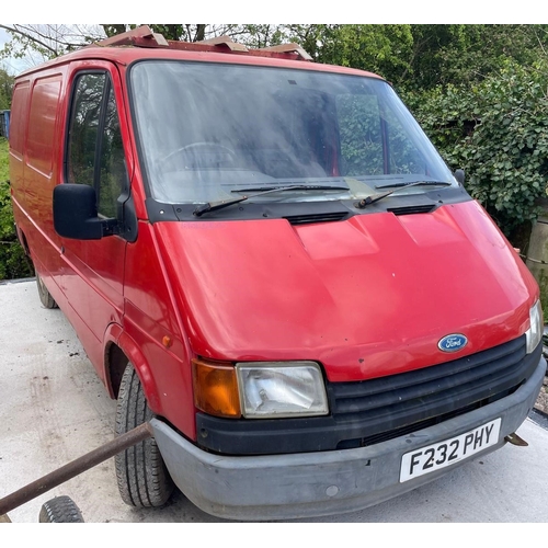 183 - Ford Transit MK3. Van 1989. 2496cc. Diesel. Runs and drives. Showing 57,818 miles, believed to be co... 