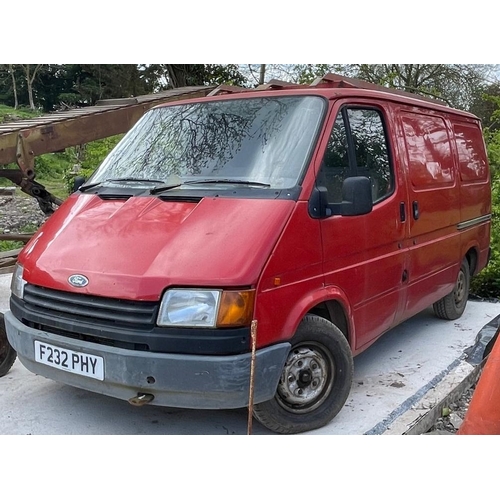 183 - Ford Transit MK3. Van 1989. 2496cc. Diesel. Runs and drives. Showing 57,818 miles, believed to be co... 
