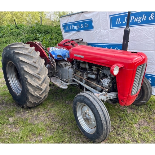 166 - Massey Ferguson FE35 tractor. Runs and drives. Fitted with Ford Transit engine. C/w 18.4/26 rear tyr... 