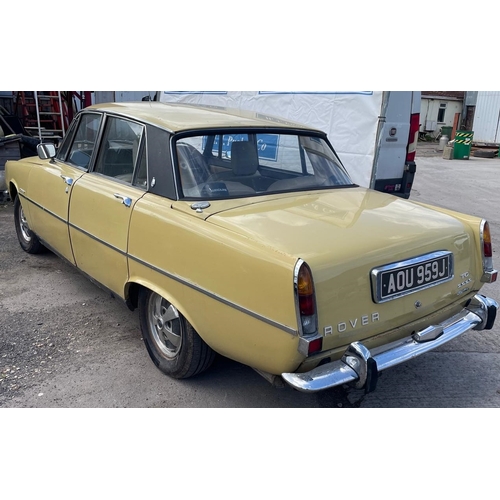 181 - Rover P6 car fitted with Ford engine, runs and drives. 1971. 1978cc. Reg AOU 959J. V5. Key in office