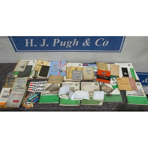 Quantity of Puch, Villiers and British Anzani parts catalogues, price ...