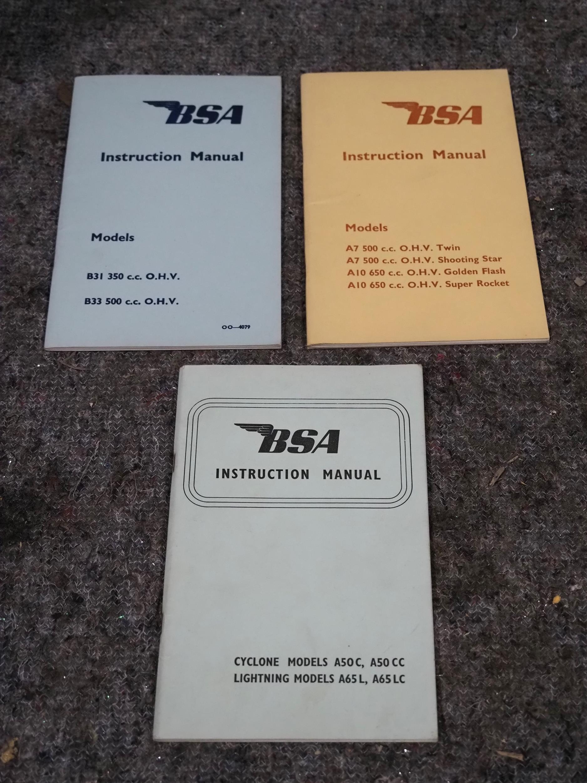 Vintage BSA instruction manuals - 3
