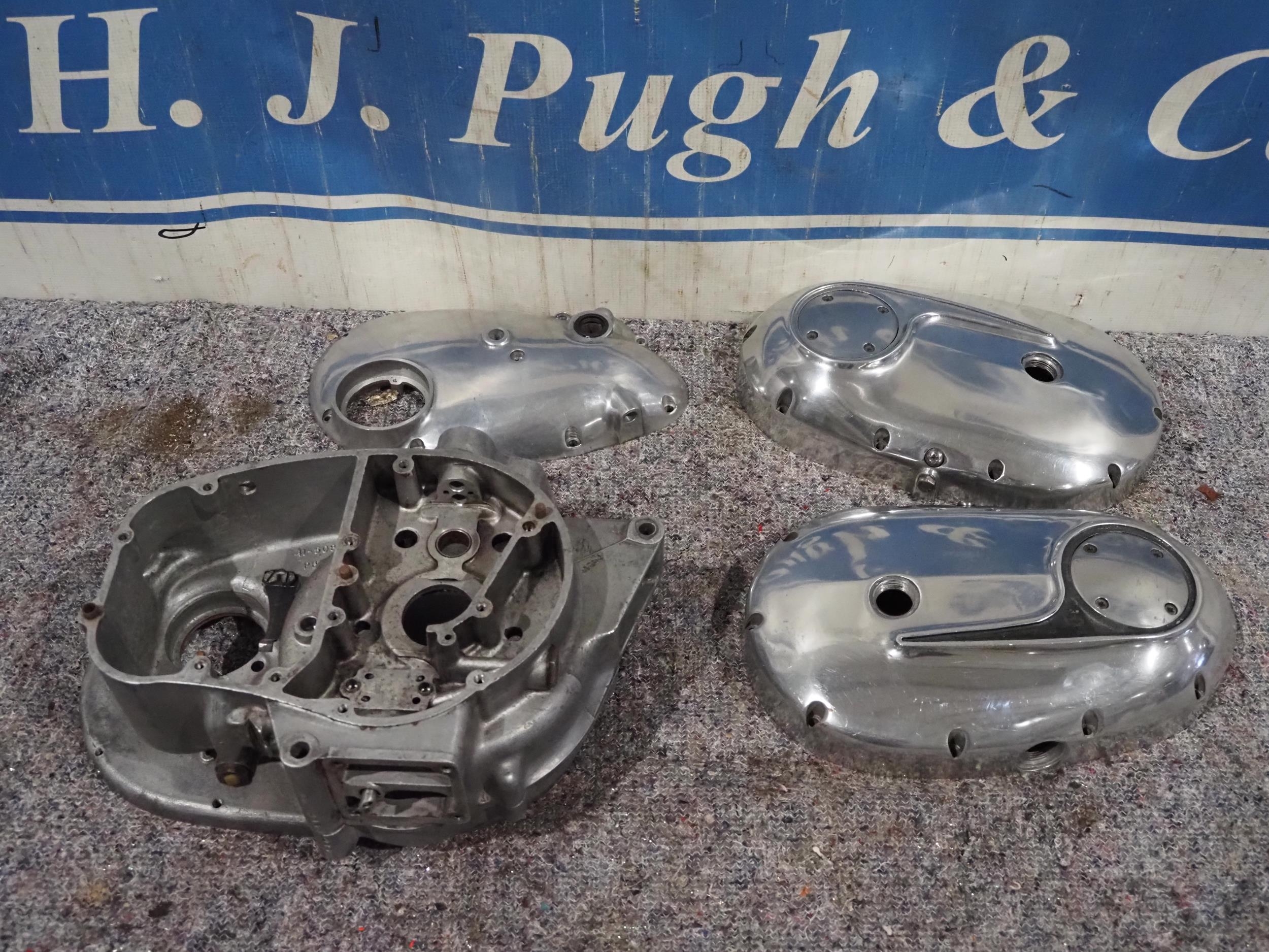 BSA B44 parts to include primary covers and engine casings