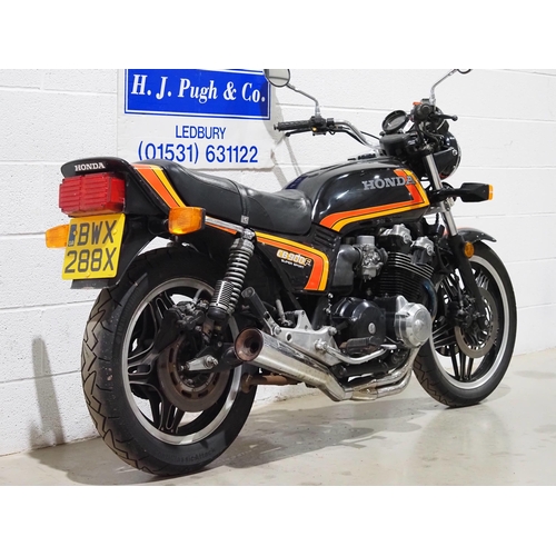 1001 - Honda CB900F SuperSport motorcycle. 1982. 901cc. 
Frame No- JH2SC0101CM101180
Runs and rides. Recent... 